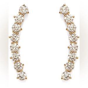 14k Fashion Earrings in White Gold & Yellow Gold